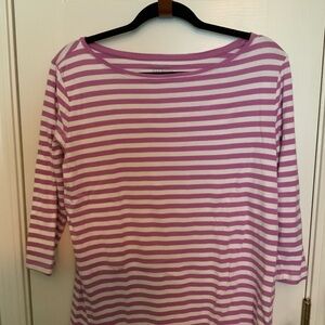 Talbots Women's Striped Purple Top Size 1X